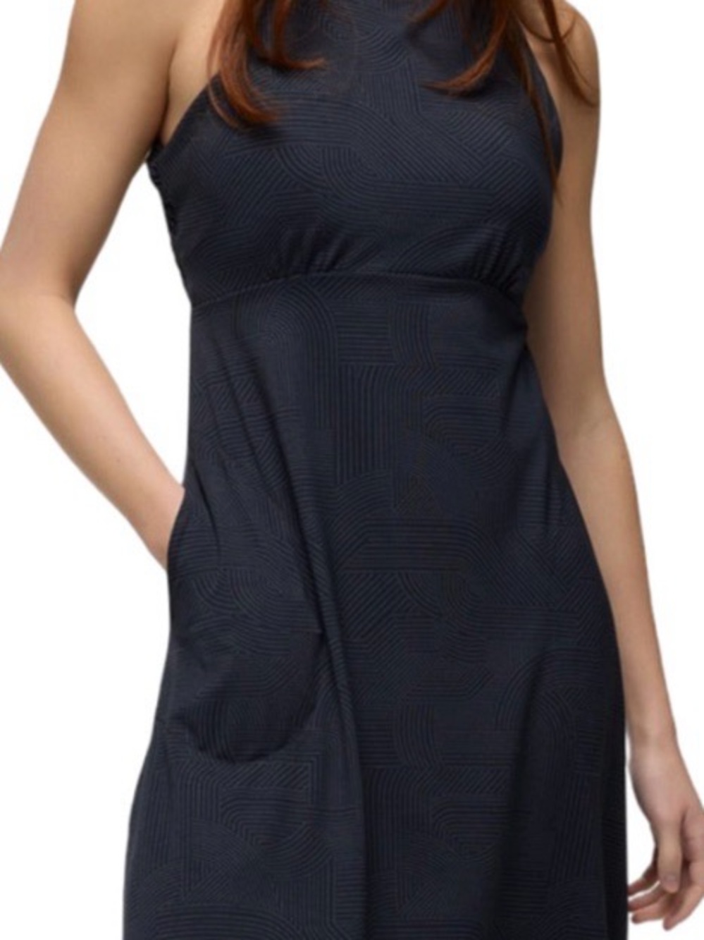 Prana Athletic Mini Dress Built in Bra Sz m space Dye Pocket